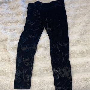 Victoria Secret Pink Black velvet leggings